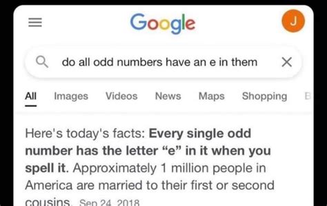 does every odd number have an e in it|Every odd number has the letter E in it. : r/facts .